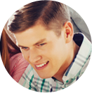 Young man with smiling face