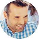 Man with smiling face