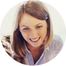 Lady with smiling face